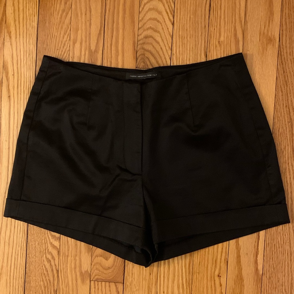 Bebe silky black dress shorts